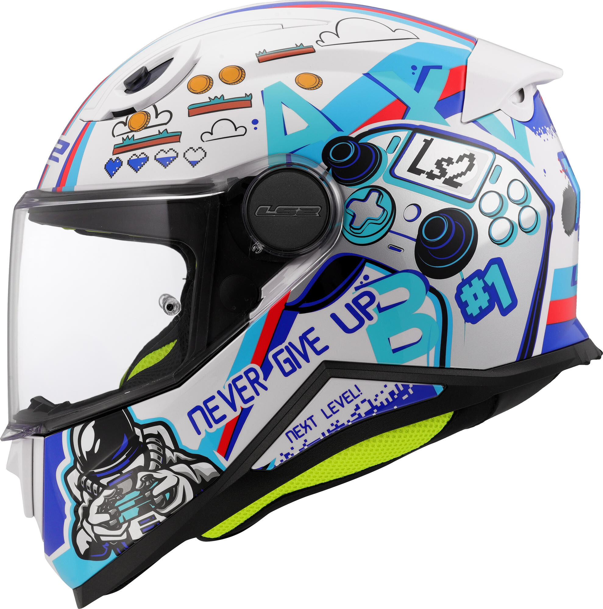 LS2 kinder integraalhelm ff812 kid next level. helmet kid ff812 next level white gr. s