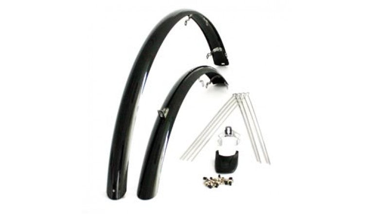 Eurofender Spatbordset elegance 28 x 46 mm - zwart