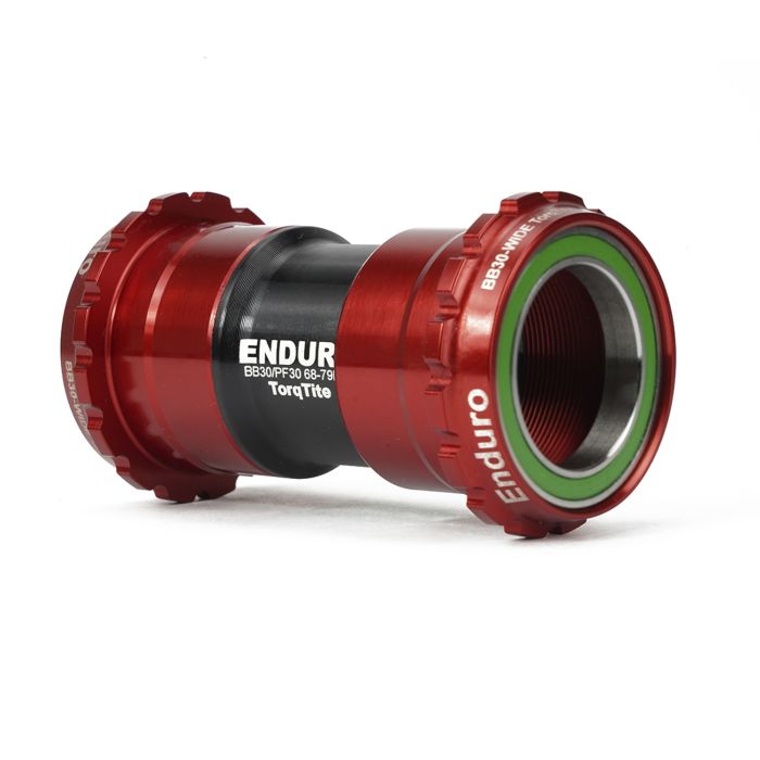 ENDURO BEARINGS Torqtite bottom bracket - bb30 to 30mm - a/c ss - red