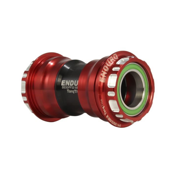 ENDURO BEARINGS Torqtite bottom bracket - pf30 to 24mm - a/c ss - red