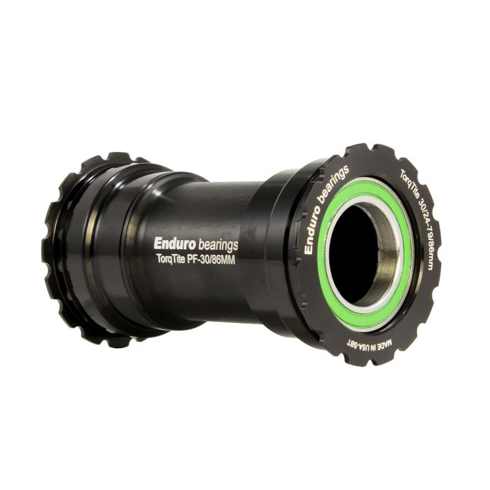 ENDURO BEARINGS Torqtite bottom bracket - bb386 to 24mm - a/c ss - black
