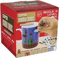 closeup Super Mario Tasse Build A Level zum selbst gestalten weiß, bedruckt, aus Keramik, Fassungsvermögen ca. 300 ml.