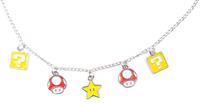 Super Mario Kette mit Anhänger Super Mario Nintendo Mushroom Question Kette Mark and Super Star Halskette Necklace