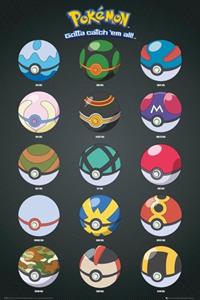 GB Eye Pokemon Maxi Poster - Pokeballs (61cm x 91,5cm)