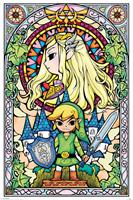 The Legend of Zelda Poster Kirchenfenster 91,5 x 61 cm