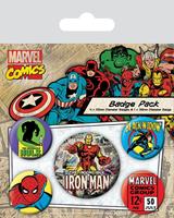 marvelcomics Marvel Comics - Retro Multicolored Pack Of 5 - Buttons