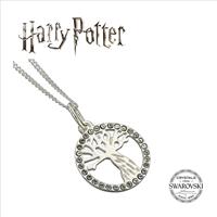Damen Harry Potter Swarovski-Kristall Crystal Whomping Willow Halskette Sterling-Silber HPSN003