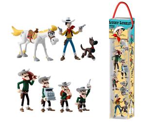 Pegasus Spiele Pegasus PLA70387 - Lucky Luke, 7er Figuren Set