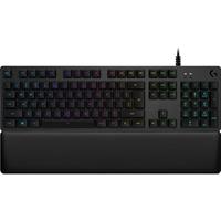 G513 USB Gaming-Tastatur US-International, QWERTY Schwarz Beleuchtet, Handballenauflage, Mu