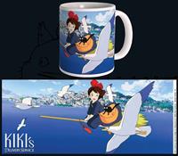 closeup Close Up - Kikis kleiner Lieferservice Tasse Kiki Studio Ghibli weiß, bedruckt, aus Keramik. 152 x 101,5 cm