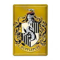 LOGOSHIRT Blechschild mit detailliertem Hufflepuff-Wappen