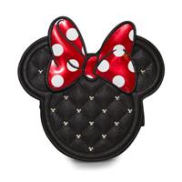 Loungefly Disney Mickey Mouse Minnie Mouse Die Cut Quilted Cross Body Chain Bag