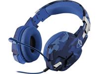Trust GXT322B Carus Gaming Headset 3.5mm Klinke schnurgebunden On Ear Camouflage, Blau