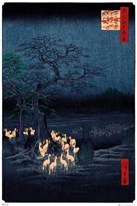 GB eye Japanese Art Poster Pack New Years Eve Foxfire by Utagawa Hiroshige 61 x 91 cm (5)