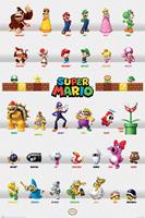 Nintendo Super Mario Poster Character Parade Alle wichtigen Charaktere aus dem Super Mario Universum 91,5 x 61 cm