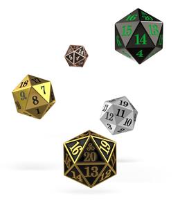 Oakie Doakie Dice D20 Spindown Dice Set Metal (5)