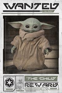 starwars The Mandalorian Wanted Baby Yoda The Child TV Serie 91,5 x 61 cm - STAR WARS