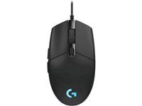 logitech Pro Hero USB Gaming-Maus Optisch Beleuchtet, Integrierter Profilspeicher Schwarz, Blau