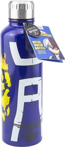 Paladone - My Hero Academia Edelstahl Wasserflasche Shoto Todoroki blau, bedruckt, aus 100 % Edelstahl, mit Hangtag. 152 x 101,5 cm