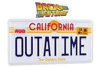 Doctor Collector Back to the Future Outatime Nummernschild als Replik