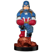 Cable Guys Marvel Gameverse Collectable Captain America 8 Inch Cable Guy Controller and Smartphone Stand