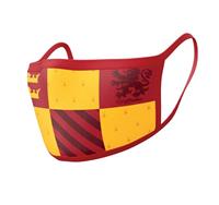 Harry Potter Baumwollmaske Premium Gryffindor 2er Pack rot, bedruckt, 100 % Baumwolle, 3-lagig. 152 x 101,5 cm - PYRAMID