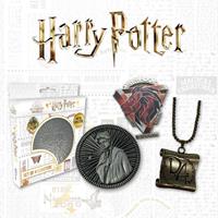 Harry Potter Gift Set - Hp Collectible Coin, Da Necklace, Gryffindor Pin & Coaster Set