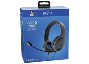 PDP LVL40 Stereo gaming headset PS4 grijs