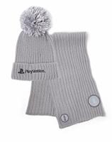 Difuzed Playstation - Silver Beanie & Scarf Gift Set