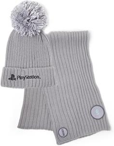 Difuzed Playstation - Silver Beanie & Scarf Gift Set