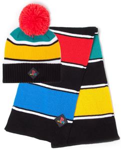 Difuzed Playstation - Retro Colors Beanie & Scarf Gift Set