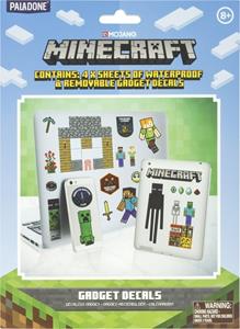 Minecraft Gadget Decals Abziehbilder 4 Stickerbögen, gedruckt, in Geschenkverpackung. 152 x 101,5 cm