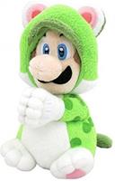 San-ei Co Super Mario Pluche - Cat Luigi with Magnetic Hands