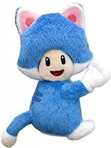 NBG Nintendo Toad Cat Handmagnet-Plüschfigur, blau, 19 cm