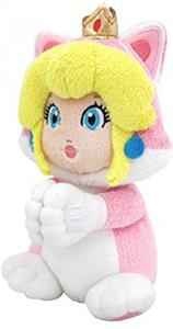 San-ei Co Super Mario Pluche - Cat Peach with Magnetic Hands