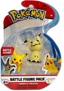 Wicked Cool Toys Pokemon Battle Figure Pack - Mimikyu & Pikachu