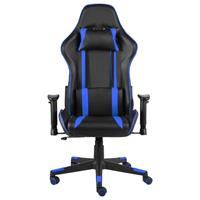 vidaxl Gaming-Stuhl Drehbar Blau PVC