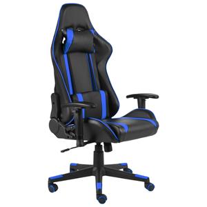 vidaxl Gaming-Stuhl Drehbar Blau PVC