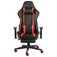 vidaxl Gaming-Stuhl mit Fußstütze Drehbar Rot PVC