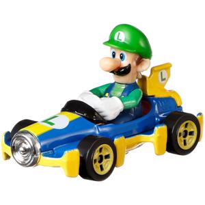 Mattel Hot Wheels Mario Kart Hot Wheels Diecast Vehicle 1/64 Luigi (Mach 8) 8 cm