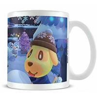 nintendo Animal Crossing Tasse Winter weiß, bedruckt, 100 % Keramik, Fassungsvermögen ca. 315 ml.