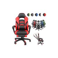 MUCOLA Gaming Stuhl Bürostuhl Racing Stuhl Schreibtischstuhl Drehstuhl Chefsessel Schalensitz Gamingstuhl Sportsitz PC Stuhl - schwarz / weiß