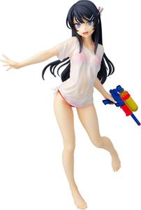 Chara-Ani Rascal Does Not Dream of Bunny Girl Senpai Statue 1/7 Mai Sakurajima Water Gun Date Ver. 23 cm