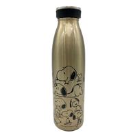 Geda Labels Isolierflasche Snoopy Muster gold 500ml Edelstahl Isolierflaschen bunt