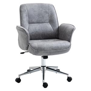 Vinsetto bureaustoel, kantoorstoel, draaistoel, thuiskantoorstoel met wipfunctie, in hoogte verstelbaar, ergonomische 360° zwenkwielen, modern chic,