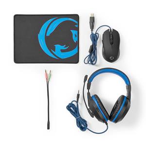 Nedis Gaming Combo-Kit | 3 in 1 | Headset, Muis en Muismat