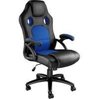 tectake Bürostuhl, ergonomische Form, Kunstlederbezug mit Mesh-Gewebe, Belastbarkeit 120 kg