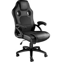 tectake Bürostuhl, ergonomische Form, Kunstlederbezug mit Mesh-Gewebe, Belastbarkeit 120 kg