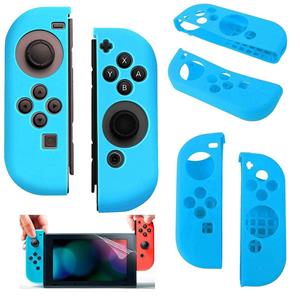 Geeek Silicone Anti Slip cover voor Nintendo Switch Controller Blauw