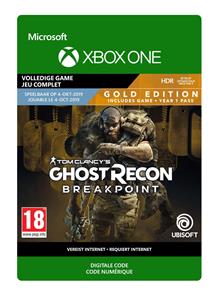 Microsoft Tom Clancy’s Ghost Recon Breakpoint - Gold Edition. Game-editie: Goud, Platform: Xbox One, Multiplayer modus, ESRB-beoordeling: M (Volwassen), PEGI-classificatie: 18, Ontwikkelaar: Ubi